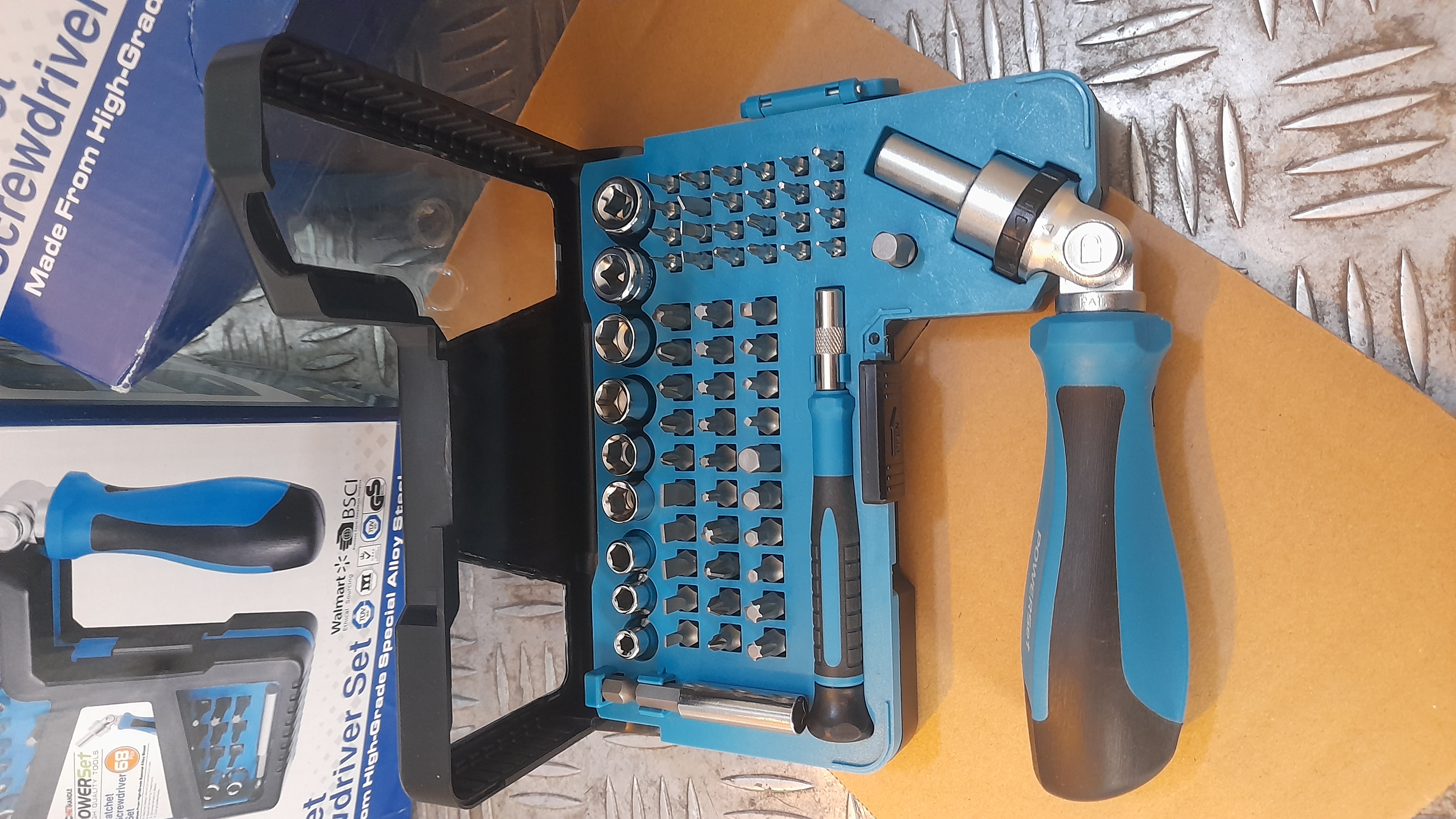 پیچگوشتی دستی جغجغه ای 68 پارچه پاورست Powerset