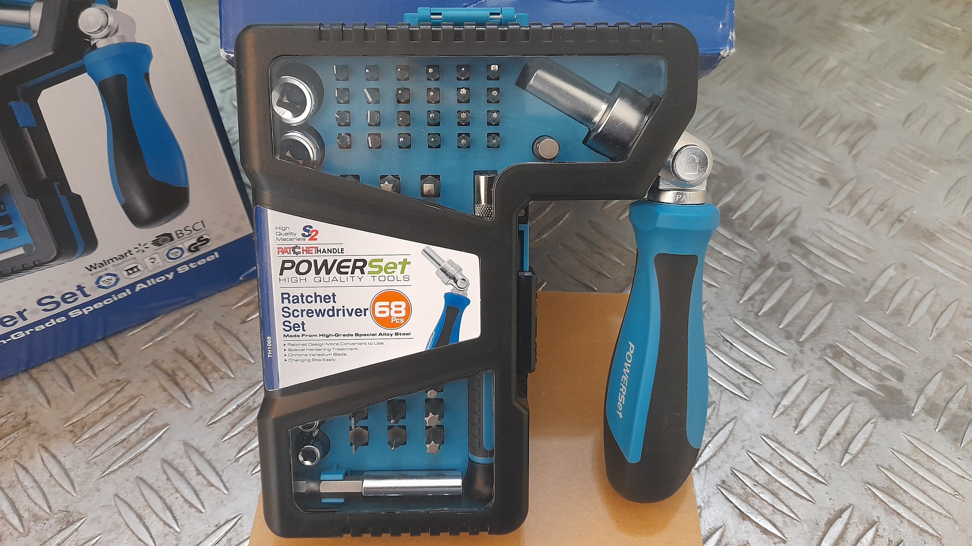 پیچگوشتی دستی جغجغه ای 68 پارچه پاورست Powerset